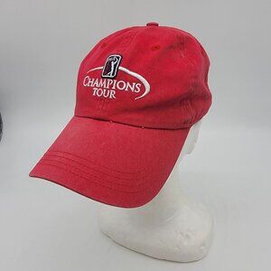 Ahead Vintage PGA Tour Champions‎ Tour Hat Charles Scwab Cup Adjustable Red